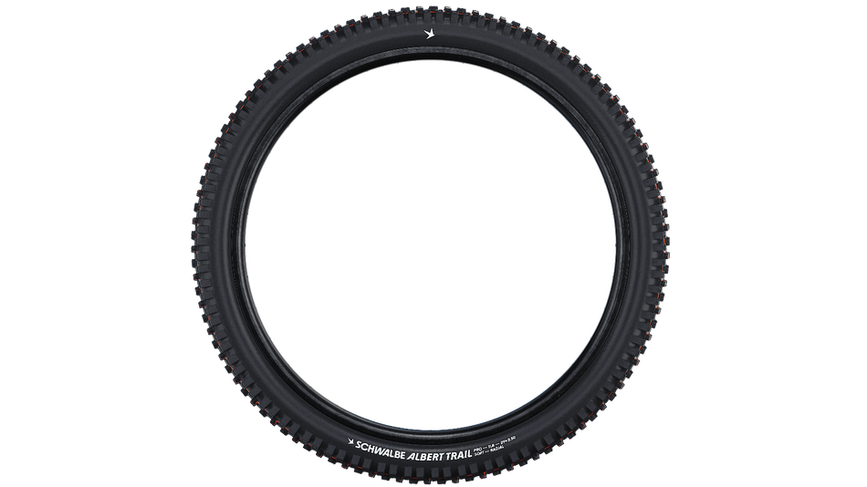 Pneu Schwalbe Albert Trail Pro Radial Addix Soft TLR profil